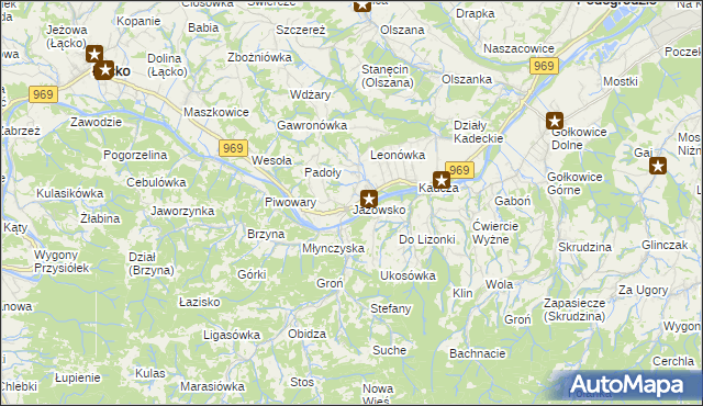 mapa Jazowsko, Jazowsko na mapie Targeo