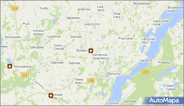 mapa Kamienica Szlachecka, Kamienica Szlachecka na mapie Targeo
