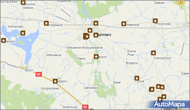 mapa Kiączyn, Kiączyn na mapie Targeo