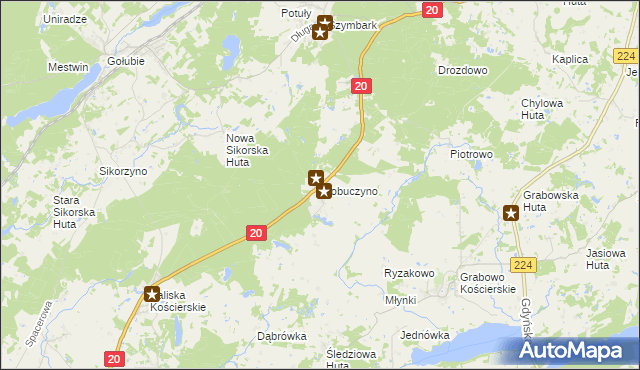 mapa Kłobuczyno, Kłobuczyno na mapie Targeo