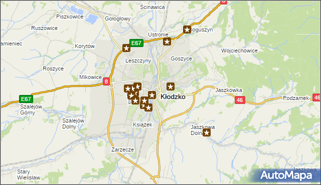 mapa Kłodzka, Kłodzko na mapie Targeo