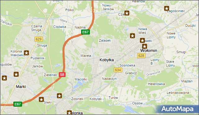 mapa Kobyłka, Kobyłka na mapie Targeo