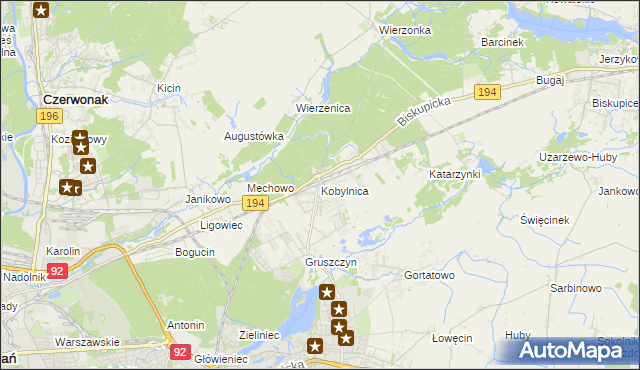 mapa Kobylnica gmina Swarzędz, Kobylnica gmina Swarzędz na mapie Targeo
