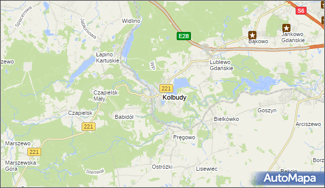 mapa Kolbudy, Kolbudy na mapie Targeo