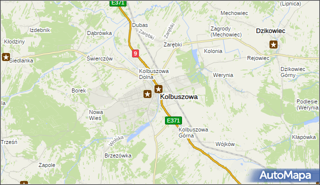 mapa Kolbuszowa, Kolbuszowa na mapie Targeo