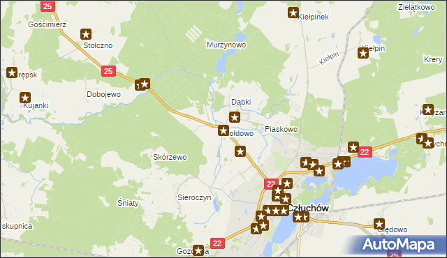 mapa Kołdowo, Kołdowo na mapie Targeo