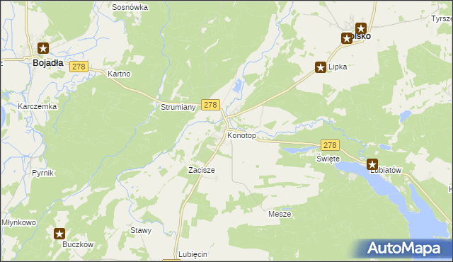 mapa Konotop gmina Kolsko, Konotop gmina Kolsko na mapie Targeo