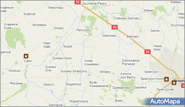 mapa Kosmaczewo, Kosmaczewo na mapie Targeo