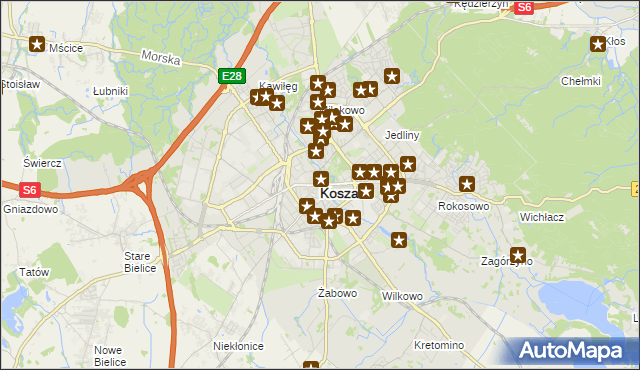 mapa Koszalina, Koszalin na mapie Targeo