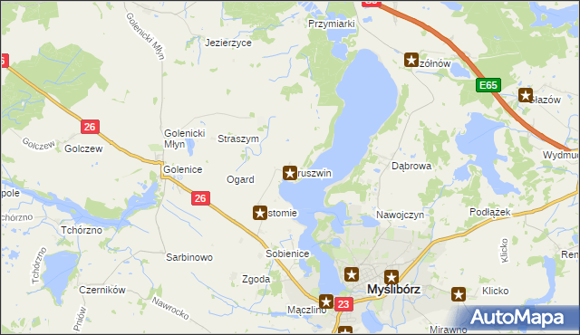 mapa Kruszwin, Kruszwin na mapie Targeo
