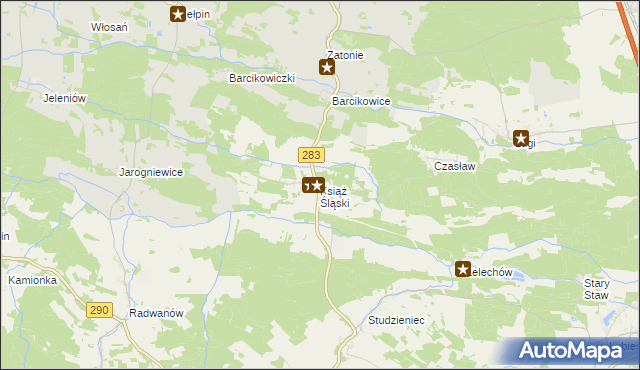 mapa Książ Śląski, Książ Śląski na mapie Targeo