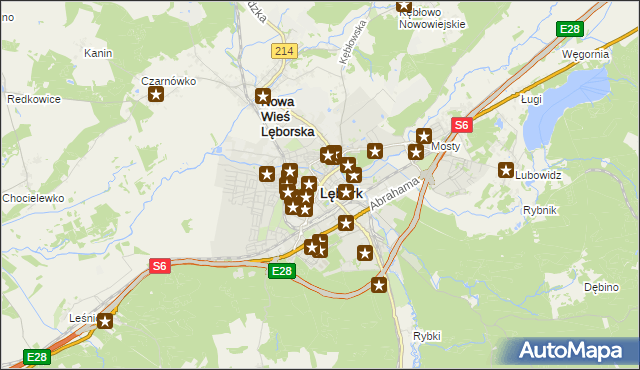 mapa Lębork, Lębork na mapie Targeo
