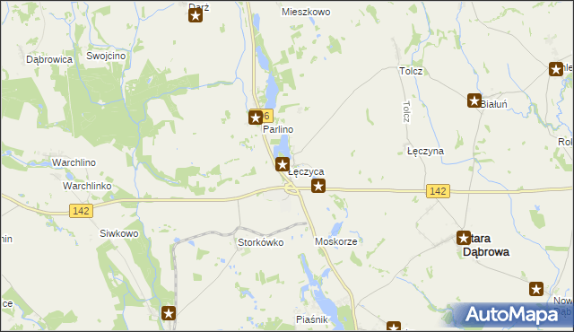 mapa Łęczyca gmina Stara Dąbrowa, Łęczyca gmina Stara Dąbrowa na mapie Targeo