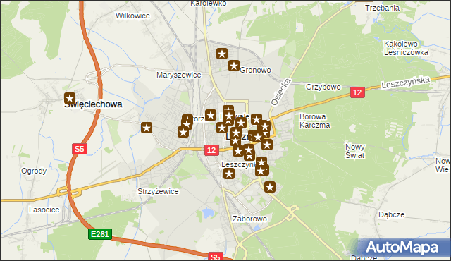 mapa Leszno, Leszno na mapie Targeo