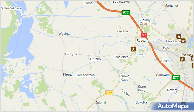 mapa Lisów gmina Elbląg, Lisów gmina Elbląg na mapie Targeo