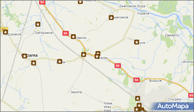 mapa Łosiów, Łosiów na mapie Targeo