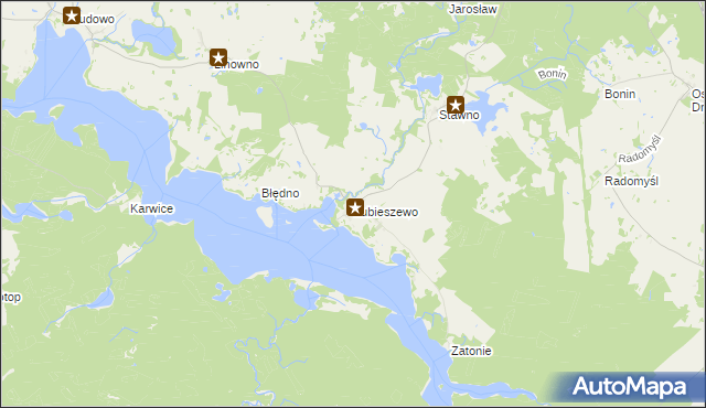mapa Lubieszewo gmina Złocieniec, Lubieszewo gmina Złocieniec na mapie Targeo