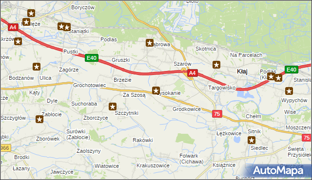 mapa Łysokanie, Łysokanie na mapie Targeo
