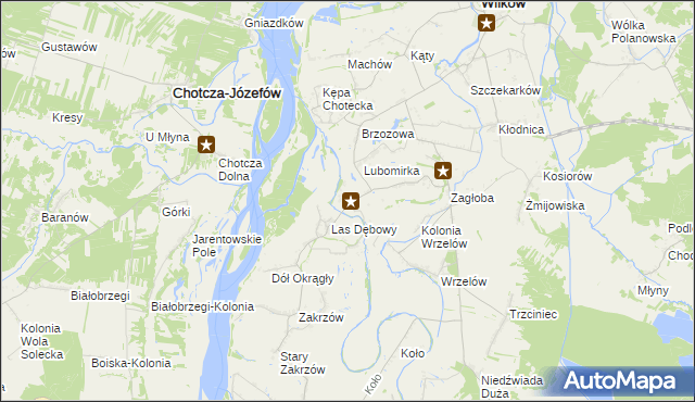 mapa Majdany gmina Wilków, Majdany gmina Wilków na mapie Targeo