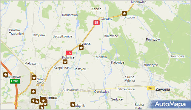 mapa Masłów, Masłów na mapie Targeo