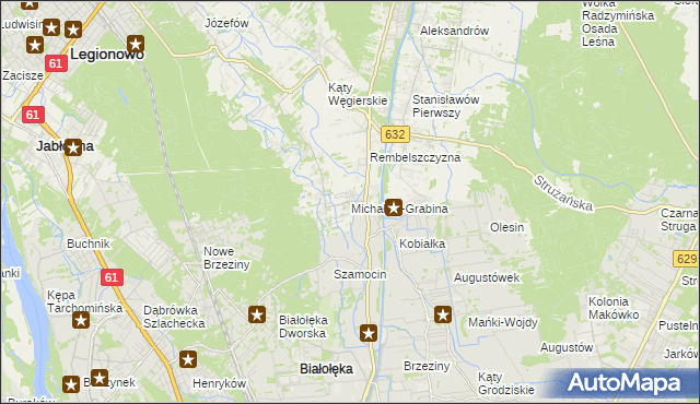mapa Michałów-Grabina, Michałów-Grabina na mapie Targeo