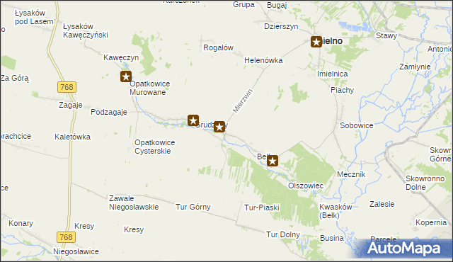 mapa Mierzwin gmina Imielno, Mierzwin gmina Imielno na mapie Targeo