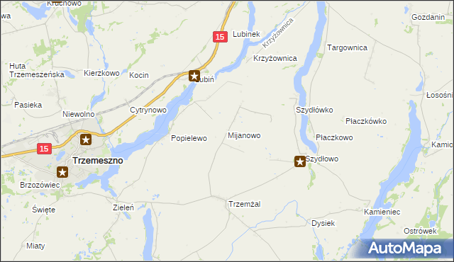 mapa Mijanowo, Mijanowo na mapie Targeo