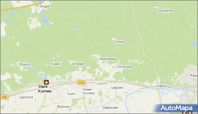 mapa Modropole, Modropole na mapie Targeo