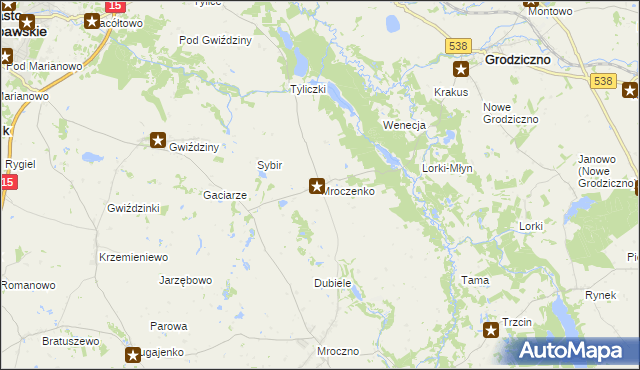 mapa Mroczenko, Mroczenko na mapie Targeo