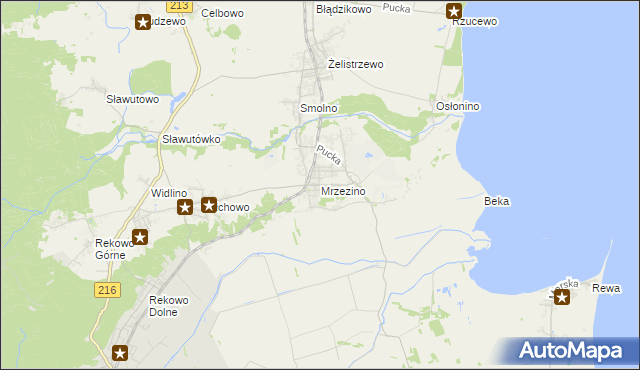 mapa Mrzezino, Mrzezino na mapie Targeo