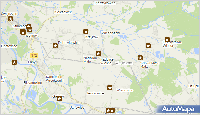 mapa Nadolice Wielkie, Nadolice Wielkie na mapie Targeo