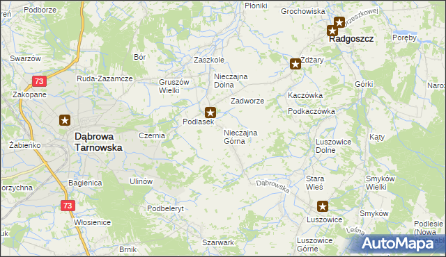 mapa Nieczajna Górna, Nieczajna Górna na mapie Targeo