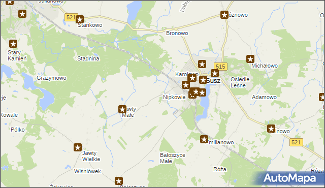 mapa Nipkowie, Nipkowie na mapie Targeo