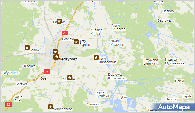 mapa Niwki Kraszowskie, Niwki Kraszowskie na mapie Targeo