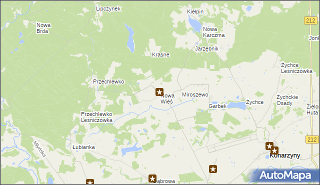 mapa Nowa Wieś gmina Przechlewo, Nowa Wieś gmina Przechlewo na mapie Targeo