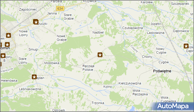 mapa Nowe Ręczaje, Nowe Ręczaje na mapie Targeo