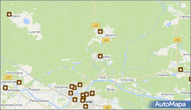 mapa Obelzanki, Obelzanki na mapie Targeo