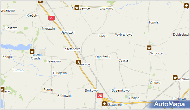 mapa Oporówek gmina Inowrocław, Oporówek gmina Inowrocław na mapie Targeo