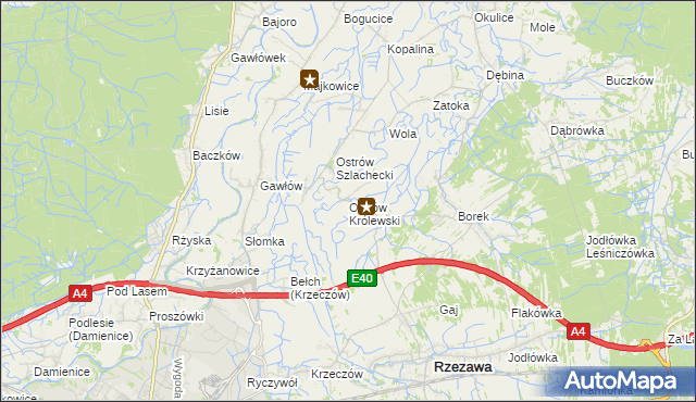 mapa Ostrów Królewski, Ostrów Królewski na mapie Targeo