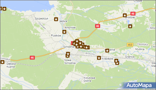 mapa Ozimek, Ozimek na mapie Targeo