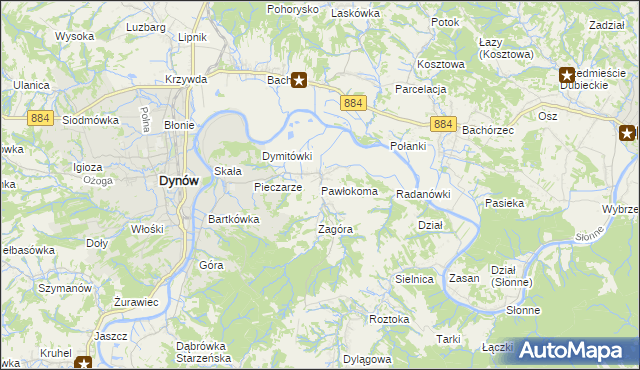 mapa Pawłokoma, Pawłokoma na mapie Targeo
