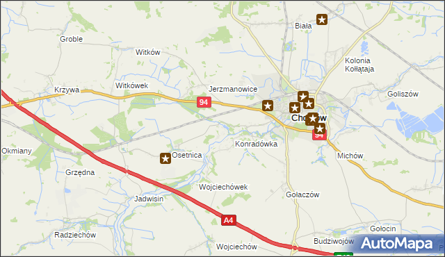 mapa Piotrowice gmina Chojnów, Piotrowice gmina Chojnów na mapie Targeo