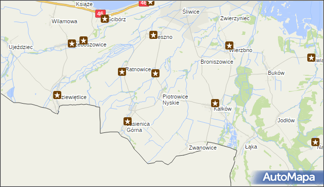 mapa Piotrowice Nyskie, Piotrowice Nyskie na mapie Targeo