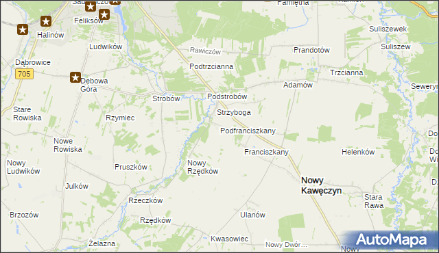 mapa Podfranciszkany, Podfranciszkany na mapie Targeo