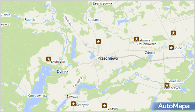 mapa Przechlewo, Przechlewo na mapie Targeo