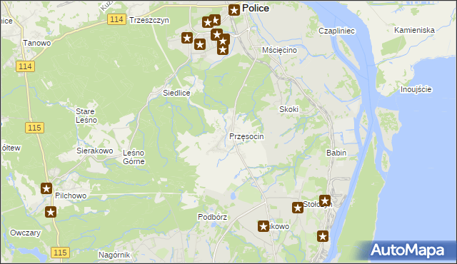 mapa Przęsocin, Przęsocin na mapie Targeo