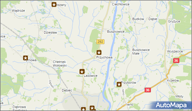 mapa Przychowa, Przychowa na mapie Targeo