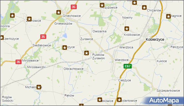 mapa Pustków Żurawski, Pustków Żurawski na mapie Targeo