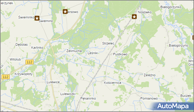 mapa Pustkówko, Pustkówko na mapie Targeo