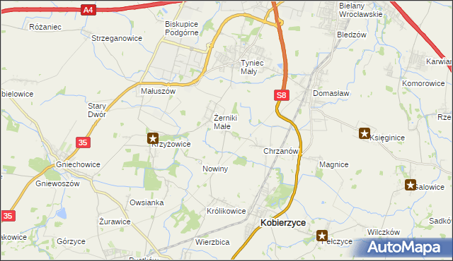 mapa Racławice Wielkie, Racławice Wielkie na mapie Targeo
